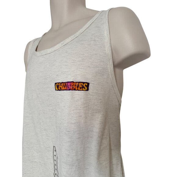 Chubbies The Wind Slammer Sleeveless SIze XL NWT $30 Oatmeal Heather Surf Tank T - Picture 4 of 6